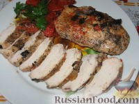 Фото приготовления рецепта: Куриные грудки с тушеными помидорами - шаг №5