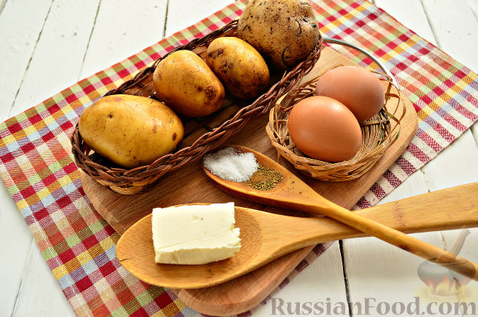 Рецепт: Начинка для пирожков с картошкой и яйцами на RussianFood.com