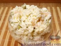 Фото к рецепту: Салат из креветок с рисом