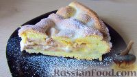 Фото к рецепту: Пирог с яблоками и сметанным кремом