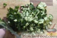 Фото приготовления рецепта: Салат с креветками и рисом - шаг №3