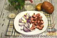 Фото приготовления рецепта: Немецкий картофельный салат с беконом - шаг №4