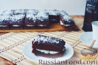 Фото к рецепту: Шоколадные пирожные с заварным кремом