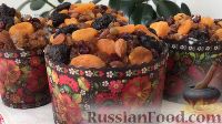 Фото к рецепту: Пасхальный кулич с сухофруктами и орехами