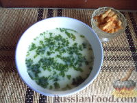 Фото приготовления рецепта: Суп-пюре картофельный с молоком - шаг №15