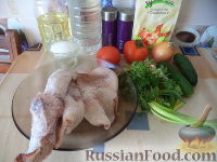 Фото приготовления рецепта: Пирог из лаваша с курицей и сыром (в духовке) - шаг №6