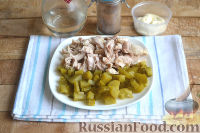 Фото приготовления рецепта: Блинный салат с курицей - шаг №12
