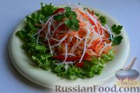 Фото к рецепту: Салат из свежей капусты, сладкого перца и редьки