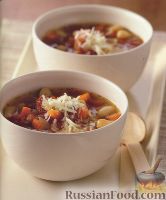 Фото к рецепту: Густой суп с фасолью и помидорами