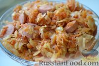 Тушеная капуста с сосисками и овощами — рецепт с фото пошагово