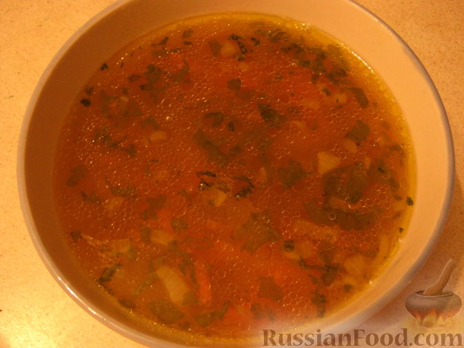 Рецепт Суп с чечевицей постный