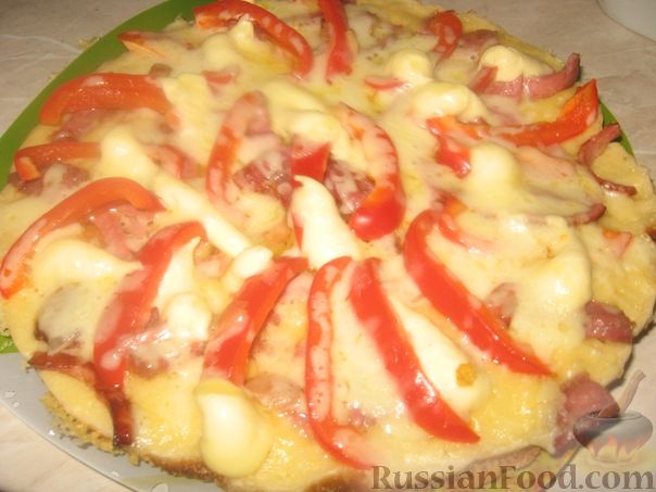 Рецепт Домашняя пицца на скорую руку