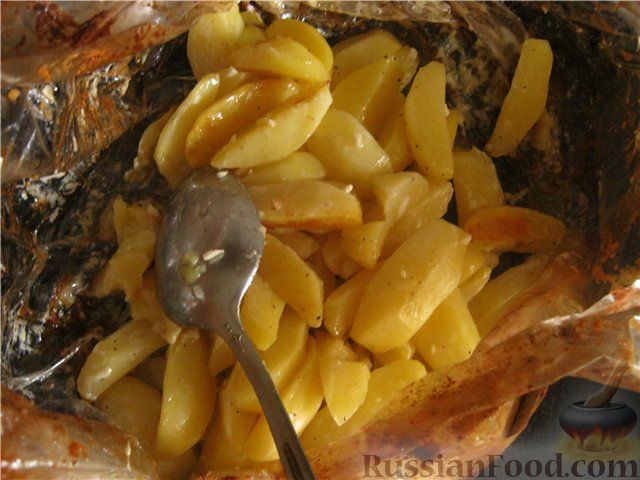 Рецепт Картошка, запеченная в рукаве