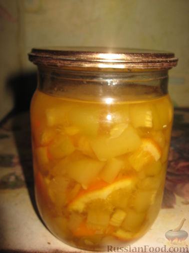Рецепт Кабачковое варенье с апельсином