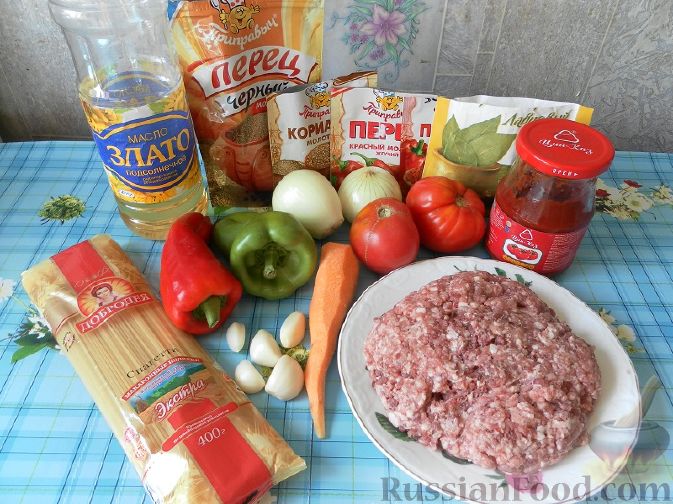 Паста с говяжьим фаршем и томатным соусом: пошаговый рецепт приготовления с фото