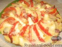 Фото к рецепту: Домашняя пицца на скорую руку