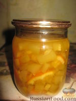 Фото к рецепту: Кабачковое варенье с апельсином