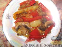 Фото к рецепту: Соте овощное с грибами