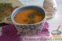 Фото к рецепту: Томатный суп-пюре из фасоли, с вермишелью