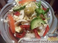 Фото к рецепту: Овощной салат "В греческом стиле"