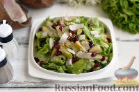 Фото к рецепту: Хрустящий салат с грушей и гранатом