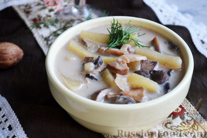 Суп из сушеных белых грибов с картошкой