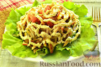 Фото к рецепту: Крабовый салат с ветчиной
