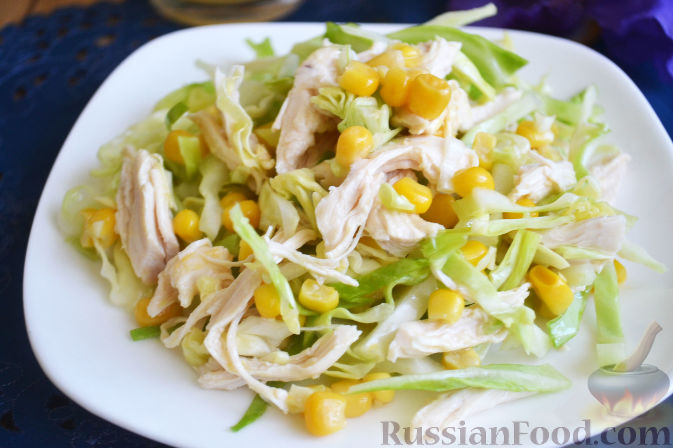 Простой рецепт быстрого салата из капусты с огурцами