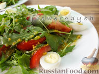 Фото к рецепту: Салат из рукколы, с идеальной заправкой
