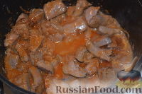 Фото приготовления рецепта: Пёркёльт из печени (свиной или говяжьей) - шаг №8