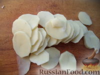 Фото приготовления рецепта: Запеканка из картофеля и шампиньонов, со сливками - шаг №5