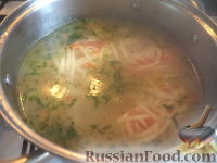 Фото приготовления рецепта: Суп-лапша с курицей - шаг №10