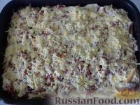 Фото приготовления рецепта: Картофель с ветчиной и помидорами, под сырной корочкой - шаг №2
