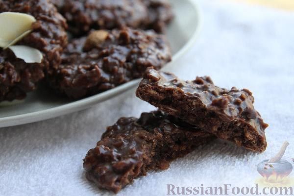 Рецепт Шоколадно-овсяное печенье без выпечки