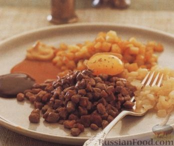Рецепт Жареная говядина с картофелем и луком