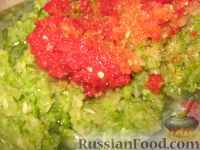 Фото приготовления рецепта: Аджика из кабачков на зиму - шаг №4