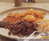 Фото к рецепту: Жареная говядина с картофелем и луком