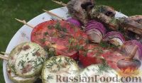 Фото приготовления рецепта: Овощи на шпажках, на мангале - шаг №8