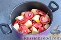 Фото приготовления рецепта: Басма (баранина, тушенная с овощами) - шаг №6
