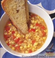 Фото к рецепту: Овощной суп с кукурузой