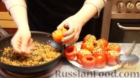 Фото приготовления рецепта: Помидоры, фаршированые грибами, запеченные в духовке - шаг №9