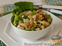 Фото к рецепту: Картофельный салат с копченой рыбой