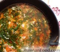 Фото к рецепту: Куриный суп с помидорами