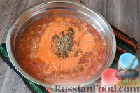 Фото приготовления рецепта: Томатный соус к макаронам (на зиму) - шаг №9