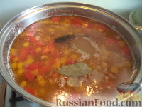 Фото приготовления рецепта: Овощной суп с чечевицей - шаг №11