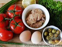 Фото приготовления рецепта: Помидоры, фаршированные салатом с печенью трески - шаг №1