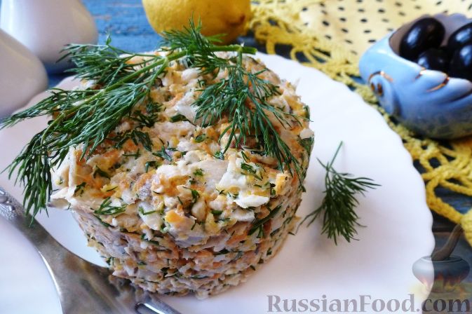Рыбный салат из минтая - пошаговый рецепт с фото