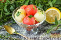 Фото к рецепту: Салат из дыни и арбуза