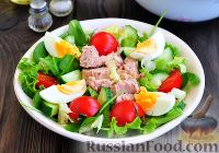 Фото приготовления рецепта: Овощной салат с тунцом - шаг №7