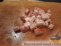 Фото приготовления рецепта: Салат с ветчиной и сыром - шаг №5